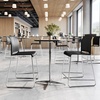 image:imageFlash Furniture Hercules Set of 3 Kenai Stackable Sled Base Counter Stools  Commercial 400 lb Capacity Contoured Back PowderCoated Base  BlackChrome Stack 3 HighBlack PlasticChrome Frame