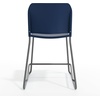 image:imageFlash Furniture Hercules Set of 3 Kenai Stackable Sled Base Counter Stools  Commercial 400 lb Capacity Contoured Back PowderCoated Base  BlackChrome Stack 3 HighNavy PlasticGray Frame
