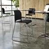 image:imageFlash Furniture Hercules Set of 3 Kenai Stackable Sled Base Counter Stools  Commercial 400 lb Capacity Contoured Back PowderCoated Base  BlackChrome Stack 3 HighBlack PlasticChrome Frame