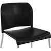 image:imageFlash Furniture Hercules Set of 3 Kenai Stackable Sled Base Counter Stools  Commercial 400 lb Capacity Contoured Back PowderCoated Base  BlackChrome Stack 3 HighBlack PlasticChrome Frame