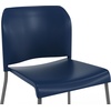 image:imageFlash Furniture Hercules Set of 3 Kenai Stackable Sled Base Counter Stools  Commercial 400 lb Capacity Contoured Back PowderCoated Base  BlackChrome Stack 3 HighNavy PlasticGray Frame