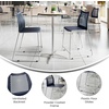 image:imageFlash Furniture Hercules Stacking Counter Height Stool with Vented Backrest and Gray Powder Coated Steel Sled Base with Integrated Footrest Commercial Portable Stool Set of 3 NavyNavy PlasticGray Frame