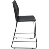 image:imageFlash Furniture Hercules Stacking Counter Height Stool with Vented Backrest and Gray Powder Coated Steel Sled Base with Integrated Footrest Commercial Portable Stool Set of 3 NavyBlack PlasticBlack Frame