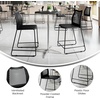 image:imageFlash Furniture Hercules Stacking Counter Height Stool with Vented Backrest and Gray Powder Coated Steel Sled Base with Integrated Footrest Commercial Portable Stool Set of 3 NavyBlack PlasticBlack Frame