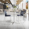 image:imageFlash Furniture Hercules Stacking Counter Height Stool with Vented Backrest and Gray Powder Coated Steel Sled Base with Integrated Footrest Commercial Portable Stool Set of 3 NavyNavy PlasticGray Frame