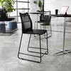 image:imageFlash Furniture Hercules Stacking Counter Height Stool with Vented Backrest and Gray Powder Coated Steel Sled Base with Integrated Footrest Commercial Portable Stool Set of 3 NavyBlack PlasticBlack Frame