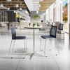 image:imageFlash Furniture Hercules Stacking Counter Height Stool with Vented Backrest and Gray Powder Coated Steel Sled Base with Integrated Footrest Commercial Portable Stool Set of 3 NavyNavy PlasticGray Frame