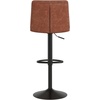image:imageFlash Furniture Hughes Set of 2 Modern Commercial Grade Barstools  Black LeatherSoft Upholstery  Adjusts from Counter to Bar Height  MidBack  Channel StitchingCognacBlack