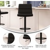 image:imageFlash Furniture Hughes Set of 2 Modern Commercial Grade Barstools  Black LeatherSoft Upholstery  Adjusts from Counter to Bar Height  MidBack  Channel StitchingBlackBlack