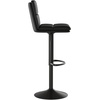 image:imageFlash Furniture Hughes Set of 2 Modern Commercial Grade Barstools  Black LeatherSoft Upholstery  Adjusts from Counter to Bar Height  MidBack  Channel StitchingBlackBlack