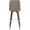 image:imageFlash Furniture James Commercial Grade Metal Barstool with Swivel Bucket Seat Vinyl Upholstered Seat Tubular Footrest Weathered BrownBeige