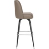 image:imageFlash Furniture James Commercial Grade Metal Barstool with Swivel Bucket Seat Vinyl Upholstered Seat Tubular Footrest Weathered BrownBeige
