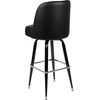 image:imageFlash Furniture James Commercial Grade Metal Barstool with Swivel Bucket Seat Vinyl Upholstered Seat Tubular Footrest Weathered BrownBlack