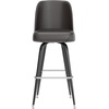 image:imageFlash Furniture James Commercial Grade Metal Barstool with Swivel Bucket Seat Vinyl Upholstered Seat Tubular Footrest Weathered BrownDark Brown