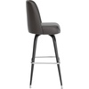 image:imageFlash Furniture James Commercial Grade Metal Barstool with Swivel Bucket Seat Vinyl Upholstered Seat Tubular Footrest Weathered BrownDark Brown