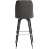 image:imageFlash Furniture James Commercial Grade Metal Barstool with Swivel Bucket Seat Vinyl Upholstered Seat Tubular Footrest Weathered BrownDark Brown