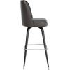 image:imageFlash Furniture James Commercial Grade Metal Barstool with Swivel Bucket Seat Vinyl Upholstered Seat Tubular Footrest Weathered BrownDark Brown