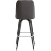 image:imageFlash Furniture James Commercial Grade Metal Barstool with Swivel Bucket Seat Vinyl Upholstered Seat Tubular Footrest Weathered BrownDark Brown
