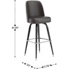 image:imageFlash Furniture James Commercial Grade Metal Barstool with Swivel Bucket Seat Vinyl Upholstered Seat Tubular Footrest Weathered BrownDark Brown