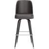 image:imageFlash Furniture James Commercial Grade Metal Barstool with Swivel Bucket Seat Vinyl Upholstered Seat Tubular Footrest Weathered BrownDark Brown