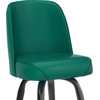 image:imageFlash Furniture James Commercial Grade Metal Barstool with Swivel Bucket Seat Vinyl Upholstered Seat Tubular Footrest Weathered BrownGreen