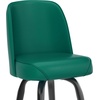 image:imageFlash Furniture James Commercial Grade Metal Barstool with Swivel Bucket Seat Vinyl Upholstered Seat Tubular Footrest Weathered BrownGreen