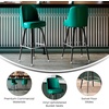 image:imageFlash Furniture James Commercial Grade Metal Barstool with Swivel Bucket Seat Vinyl Upholstered Seat Tubular Footrest Weathered BrownGreen