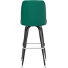 image:imageFlash Furniture James Commercial Grade Metal Barstool with Swivel Bucket Seat Vinyl Upholstered Seat Tubular Footrest Weathered BrownGreen