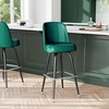 image:imageFlash Furniture James Commercial Grade Metal Barstool with Swivel Bucket Seat Vinyl Upholstered Seat Tubular Footrest Weathered BrownGreen