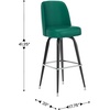 image:imageFlash Furniture James Commercial Grade Metal Barstool with Swivel Bucket Seat Vinyl Upholstered Seat Tubular Footrest Weathered BrownGreen