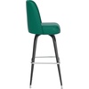 image:imageFlash Furniture James Commercial Grade Metal Barstool with Swivel Bucket Seat Vinyl Upholstered Seat Tubular Footrest Weathered BrownGreen