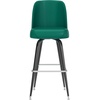image:imageFlash Furniture James Commercial Grade Metal Barstool with Swivel Bucket Seat Vinyl Upholstered Seat Tubular Footrest Weathered BrownGreen