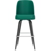 image:imageFlash Furniture James Commercial Grade Metal Barstool with Swivel Bucket Seat Vinyl Upholstered Seat Tubular Footrest Weathered BrownGreen