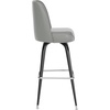 image:imageFlash Furniture James Commercial Grade Metal Barstool with Swivel Bucket Seat Vinyl Upholstered Seat Tubular Footrest Weathered BrownGrey