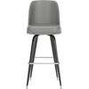 image:imageFlash Furniture James Commercial Grade Metal Barstool with Swivel Bucket Seat Vinyl Upholstered Seat Tubular Footrest Weathered BrownGrey