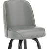 image:imageFlash Furniture James Commercial Grade Metal Barstool with Swivel Bucket Seat Vinyl Upholstered Seat Tubular Footrest Weathered BrownGrey