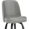 image:imageFlash Furniture James Commercial Grade Metal Barstool with Swivel Bucket Seat Vinyl Upholstered Seat Tubular Footrest Weathered BrownGrey