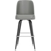 image:imageFlash Furniture James Commercial Grade Metal Barstool with Swivel Bucket Seat Vinyl Upholstered Seat Tubular Footrest Weathered BrownGrey