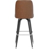 image:imageFlash Furniture James Commercial Grade Metal Barstool with Swivel Bucket Seat Vinyl Upholstered Seat Tubular Footrest Weathered BrownWeathered Brown