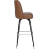 image:imageFlash Furniture James Commercial Grade Metal Barstool with Swivel Bucket Seat Vinyl Upholstered Seat Tubular Footrest Weathered BrownWeathered Brown