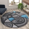 image:imageFlash Furniture Jubilee Collection Abstract Area Rug  High Pile Orange Olefin Rug  2 x 3 Area Rug  Jute Backing  Hallway Entryway Bedroom Living RoomBlue