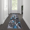 image:imageFlash Furniture Jubilee Collection Abstract Area Rug  High Pile Orange Olefin Rug  2 x 3 Area Rug  Jute Backing  Hallway Entryway Bedroom Living RoomBlue