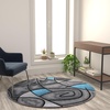 image:imageFlash Furniture Jubilee Collection Abstract Area Rug  High Pile Orange Olefin Rug  2 x 3 Area Rug  Jute Backing  Hallway Entryway Bedroom Living RoomBlue