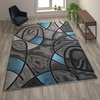 image:imageFlash Furniture Jubilee Collection Abstract Area Rug  High Pile Orange Olefin Rug  2 x 3 Area Rug  Jute Backing  Hallway Entryway Bedroom Living RoomBlue