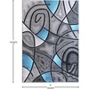 image:imageFlash Furniture Jubilee Collection Abstract Area Rug  High Pile Orange Olefin Rug  2 x 3 Area Rug  Jute Backing  Hallway Entryway Bedroom Living RoomBlue