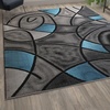 image:imageFlash Furniture Jubilee Collection Abstract Area Rug  High Pile Orange Olefin Rug  2 x 3 Area Rug  Jute Backing  Hallway Entryway Bedroom Living RoomBlue