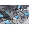 image:imageFlash Furniture Jubilee Collection Abstract Area Rug  High Pile Orange Olefin Rug  2 x 3 Area Rug  Jute Backing  Hallway Entryway Bedroom Living RoomBlue