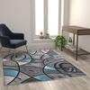 image:imageFlash Furniture Jubilee Collection Abstract Area Rug  High Pile Orange Olefin Rug  2 x 3 Area Rug  Jute Backing  Hallway Entryway Bedroom Living RoomBlue