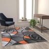 image:imageFlash Furniture Jubilee Collection Abstract Area Rug  High Pile Orange Olefin Rug  2 x 3 Area Rug  Jute Backing  Hallway Entryway Bedroom Living RoomOrange