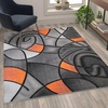 image:imageFlash Furniture Jubilee Collection Abstract Area Rug  High Pile Orange Olefin Rug  2 x 3 Area Rug  Jute Backing  Hallway Entryway Bedroom Living RoomOrange